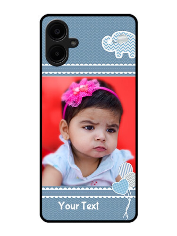 Custom Galaxy F06 Custom Glass Phone Case - With Kids Pattern Design