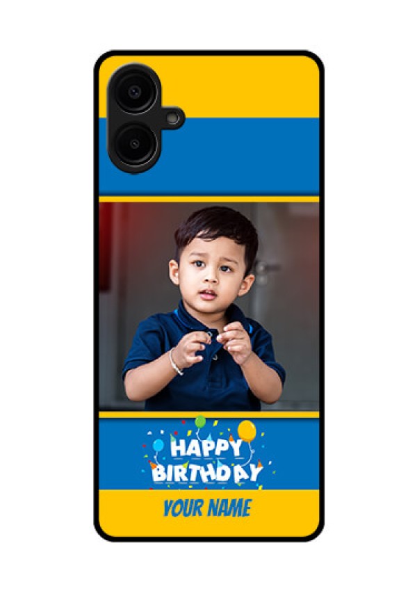 Galaxy F06 Custom Glass Phone Case - Birthday Wishes Design