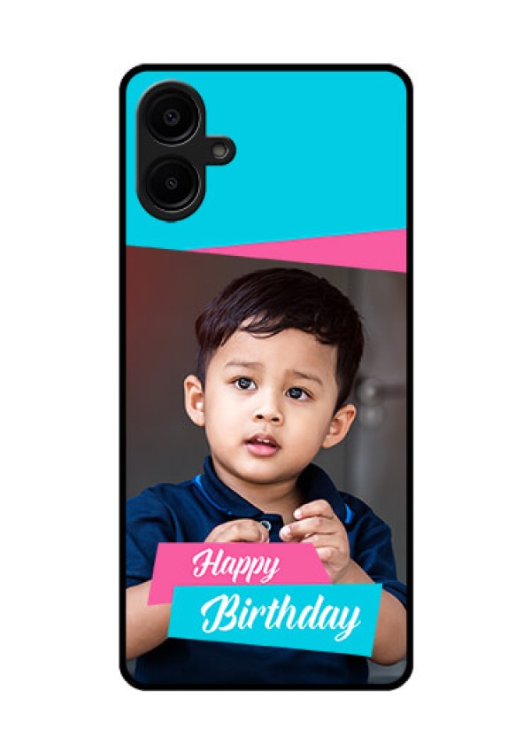 Galaxy F06 Custom Glass Phone Case - Image Holder With 2 Color Design