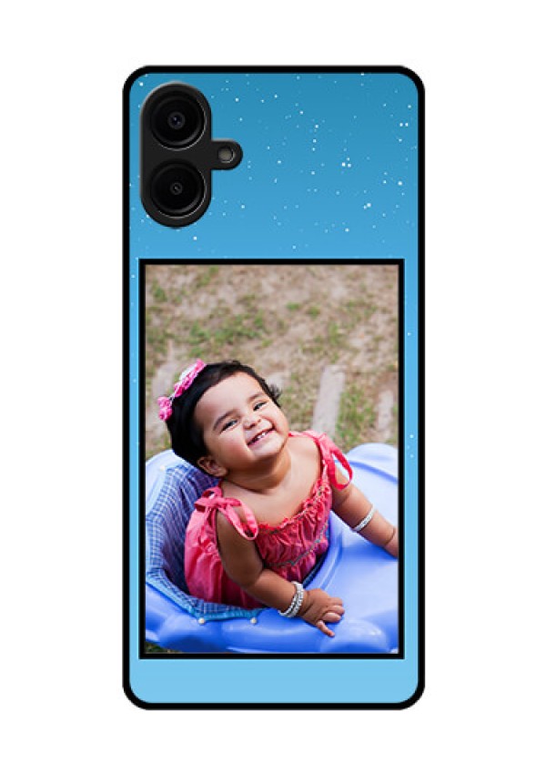 Galaxy F06 Custom Glass Phone Case - Wave Pattern Colorful Design