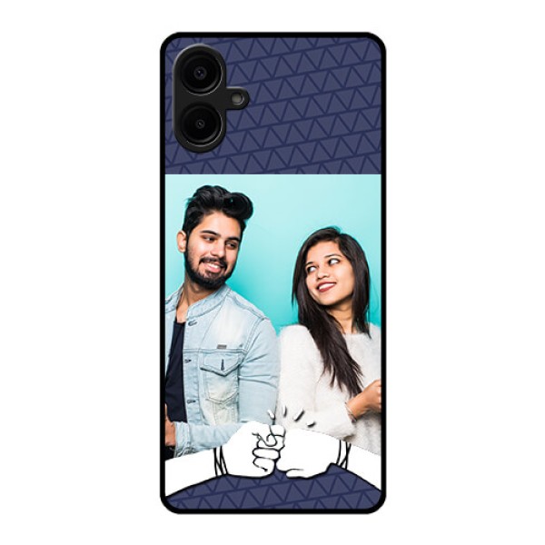 Galaxy F06 Custom Glass Phone Case - With Best Friends Design