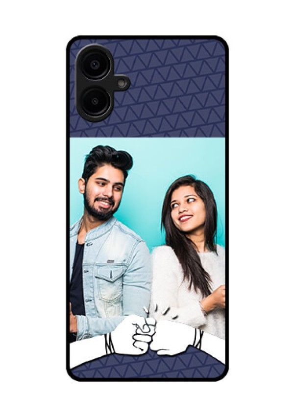 Galaxy F06 Custom Glass Phone Case - With Best Friends Design