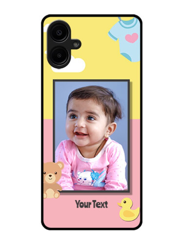 Custom Galaxy F06 Custom Glass Phone Case - Kids 2 Color Design