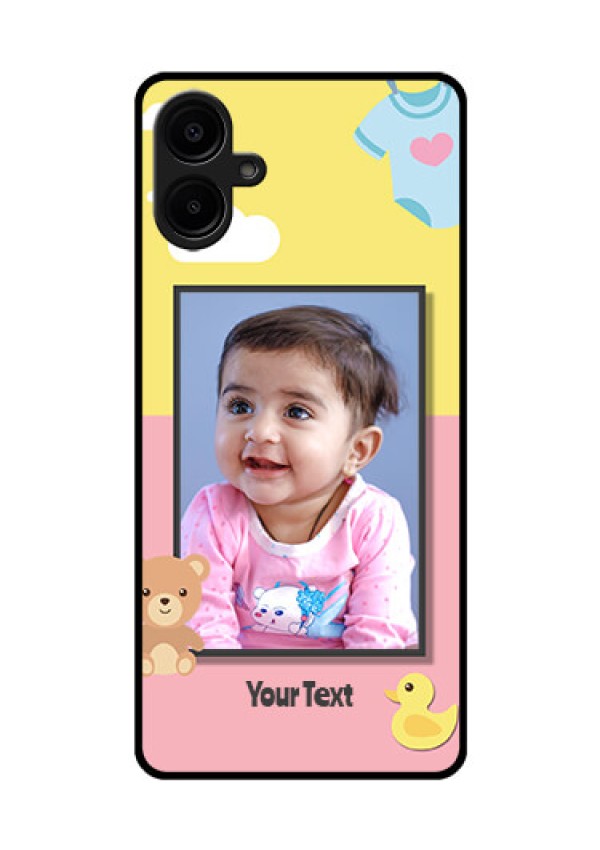 Galaxy F06 Custom Glass Phone Case - Kids 2 Color Design
