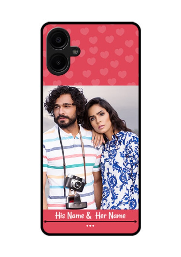 Galaxy F06 Custom Glass Phone Case - Simple Love Design