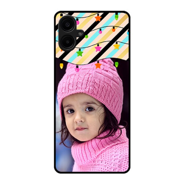 Galaxy F06 Custom Glass Phone Case - Lights Hanging Design