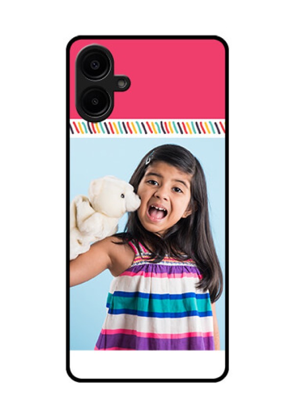 Galaxy F06 Custom Glass Phone Case - Line Art Design