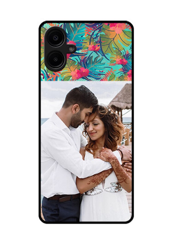Galaxy F06 Custom Glass Phone Case - Watercolor Floral Design