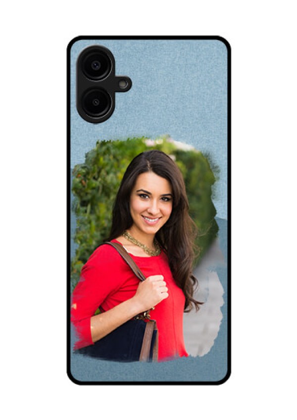 Galaxy F06 Custom Glass Phone Case - Grunge Line Art Design