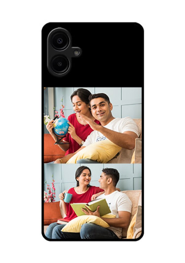 Galaxy F06 Custom Glass Phone Case - 2 Images Design