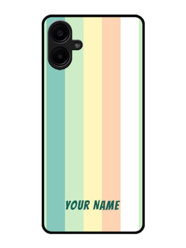 Custom Galaxy F06 Custom Glass Phone Case - Multi - Colour Stripes Design