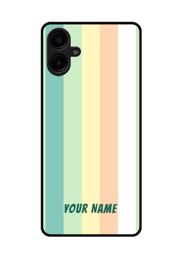 Galaxy F06 Custom Glass Phone Case - Multi - Colour Stripes Design