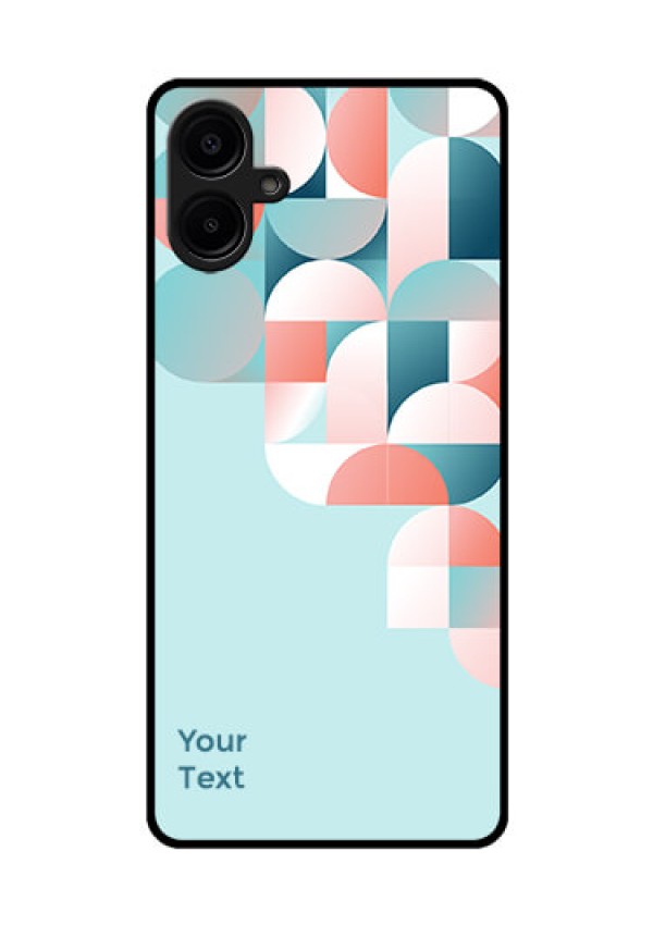 Galaxy F06 Custom Glass Phone Case - Stylish Semi - Circle Pattern Design