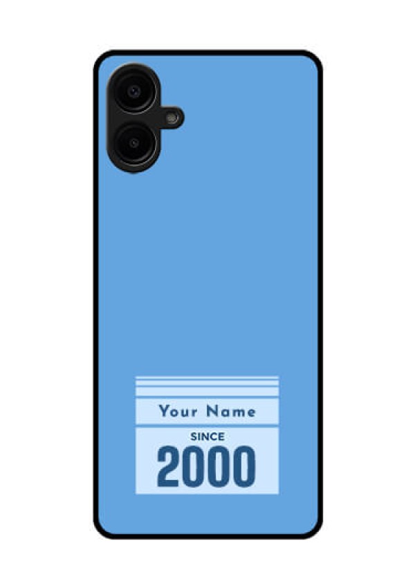 Galaxy F06 Custom Glass Phone Case - Custom Year Of Birth Design