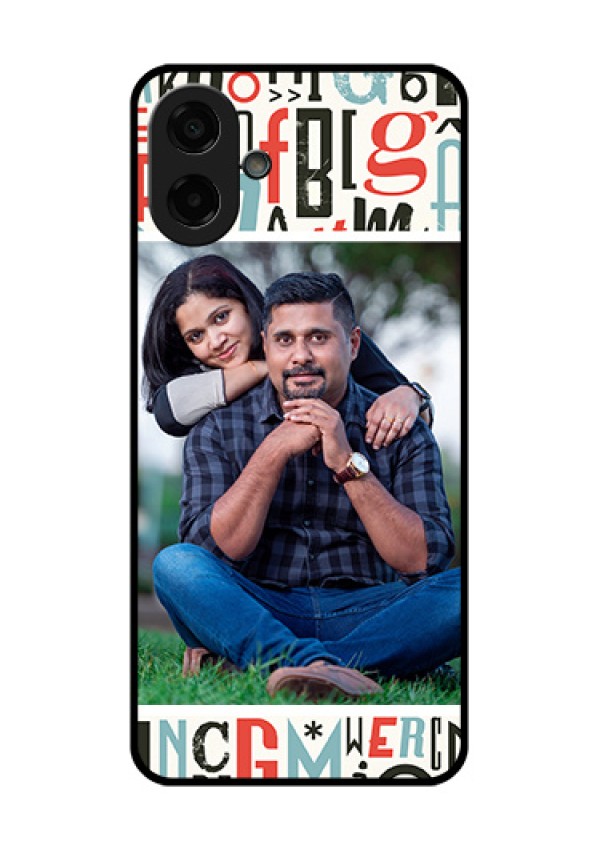 Samsung Galaxy F07 Custom Glass Phone Case - Alphabet Design