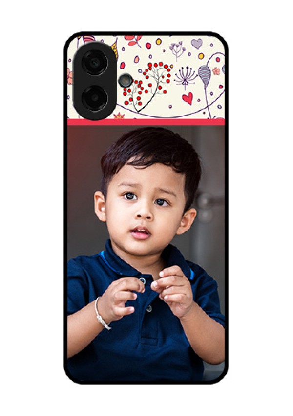 Samsung Galaxy F07 Custom Glass Phone Case - Premium Floral Design