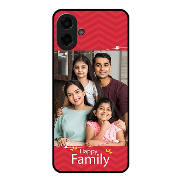 Samsung Galaxy F07 Custom Glass Phone Case - Happy Family Design Samsung Galaxy F07 Custom Glass Phone Case - Happy Family Design