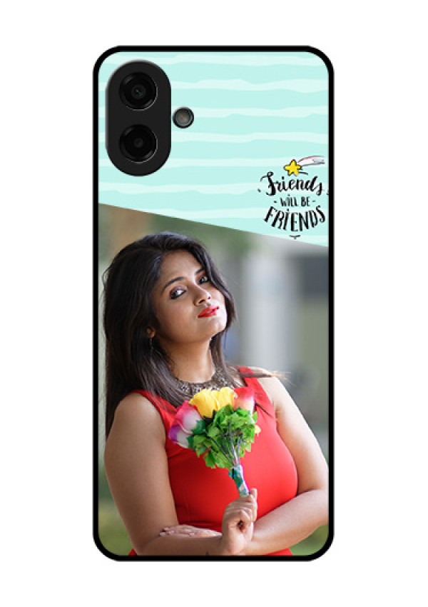 Samsung Galaxy F07 Custom Glass Phone Case - Friends Picture Icon Design