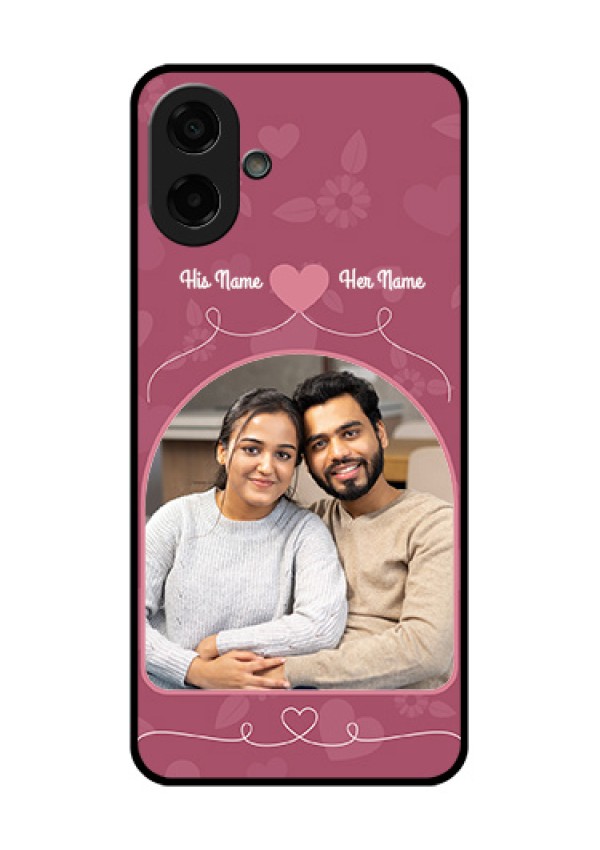 Samsung Galaxy F07 Custom Glass Phone Case - Love Floral Design