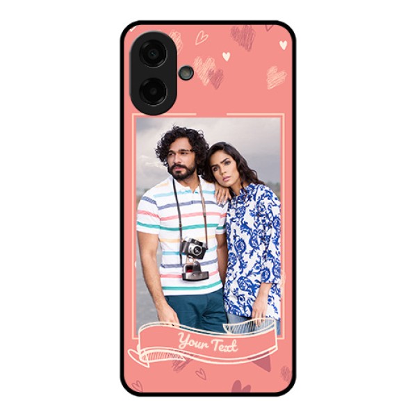 Samsung Galaxy F07 Custom Glass Phone Case - Love Doodle Art Design Samsung Galaxy F07 Custom Glass Phone Case - Love Doodle Art Design