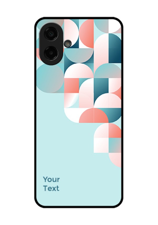 Samsung Galaxy F07 Custom Glass Phone Case - Stylish Semi - Circle Pattern Design