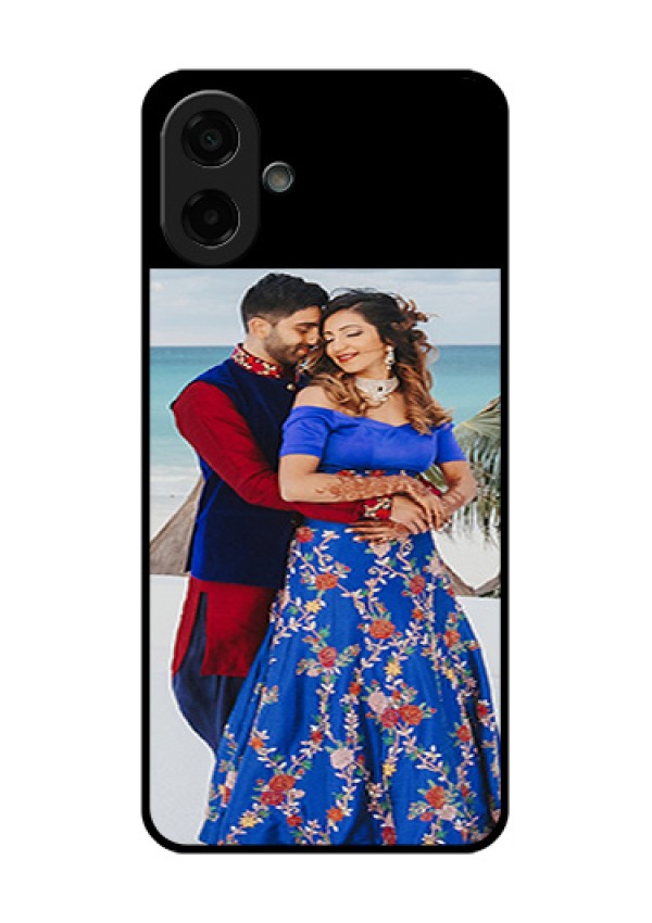 Samsung Galaxy F07 Custom Glass Phone Case - Upload Full Picture With Custom Color Design