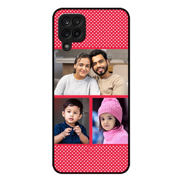 Galaxy F12 Personalized Glass Phone Case - Bulk Pic Upload Design