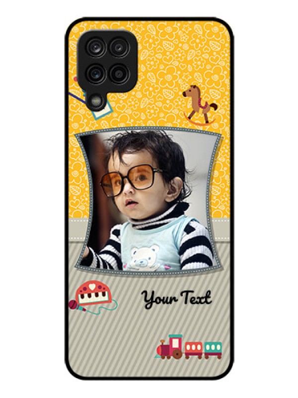 Custom Galaxy F12 Personalized Glass Phone Case - Baby Picture Upload Design