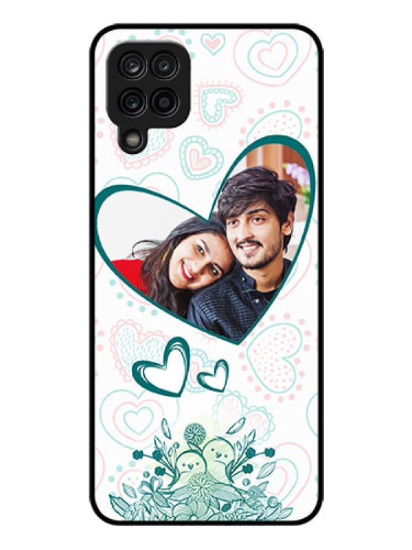 Custom Galaxy F12 Photo Printing on Glass Case - Premium Couple Design