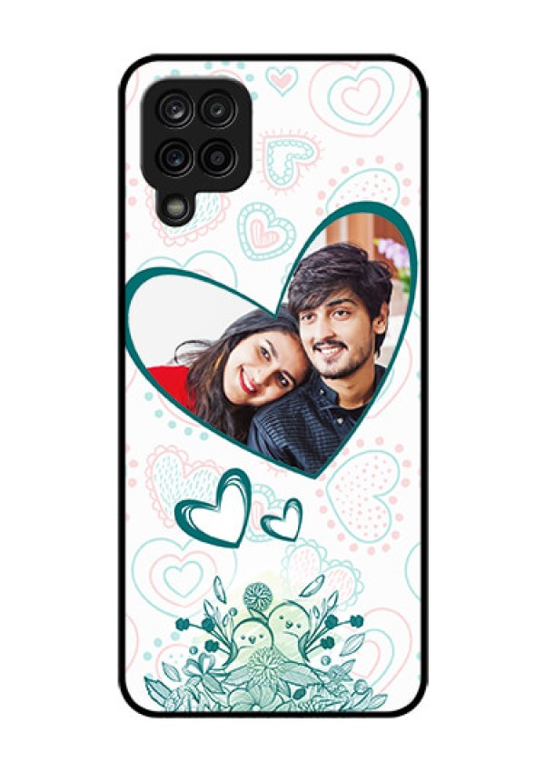 Galaxy F12 Photo Printing on Glass Case - Premium Couple Design