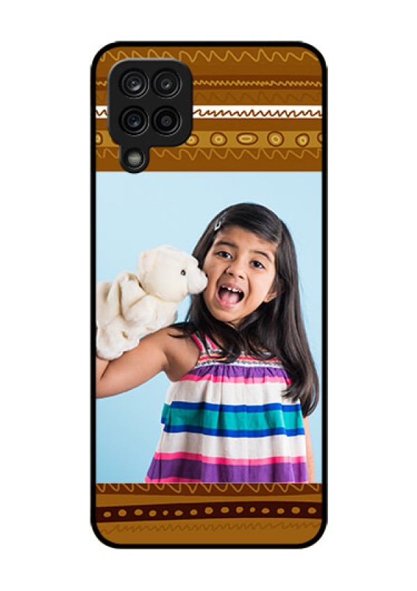 Galaxy F12 Custom Glass Phone Case - Friends Picture Upload Design 