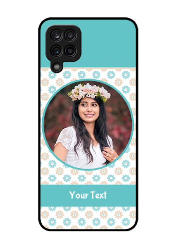 Galaxy F12 Custom Glass Mobile Case - Beautiful Flowers Design