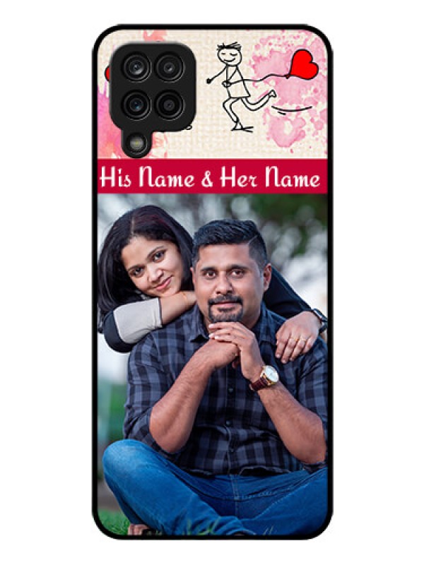 Custom Galaxy F12 Photo Printing on Glass Case - You and Me Case Design