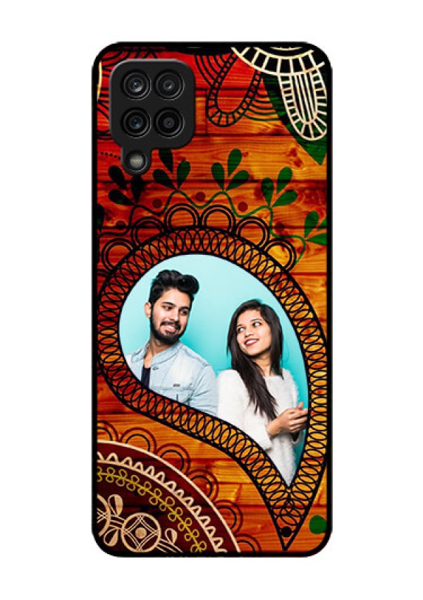 Galaxy F12 Personalized Glass Phone Case - Abstract Colorful Design