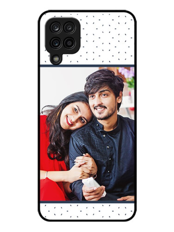 Custom Galaxy F12 Personalized Glass Phone Case - Premium Dot Design