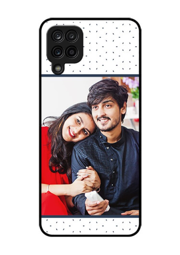 Galaxy F12 Personalized Glass Phone Case - Premium Dot Design