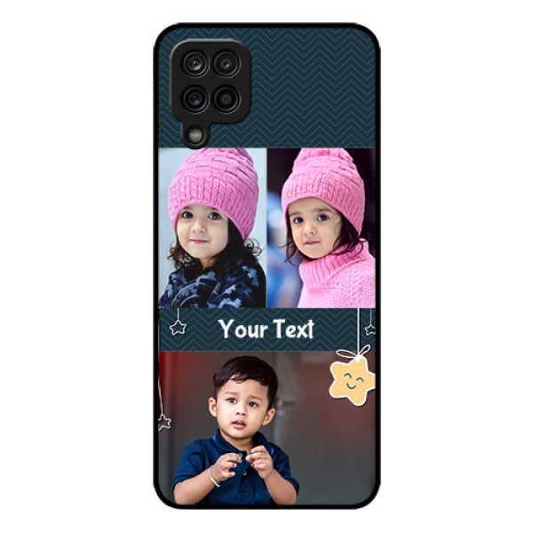 Galaxy F12 Custom Glass Mobile Case - Hanging Stars Design