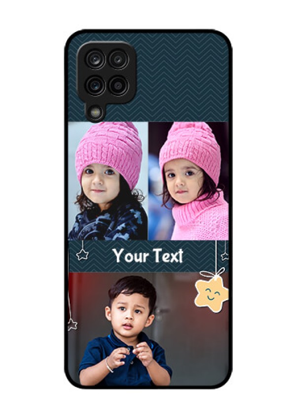 Galaxy F12 Custom Glass Mobile Case - Hanging Stars Design