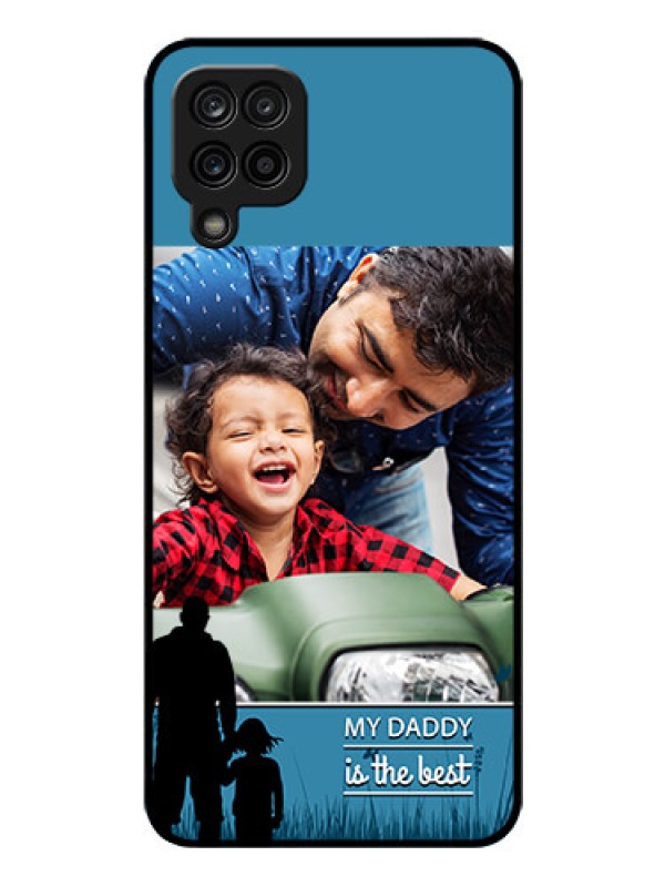 Custom Galaxy F12 Custom Glass Mobile Case - Best dad design 