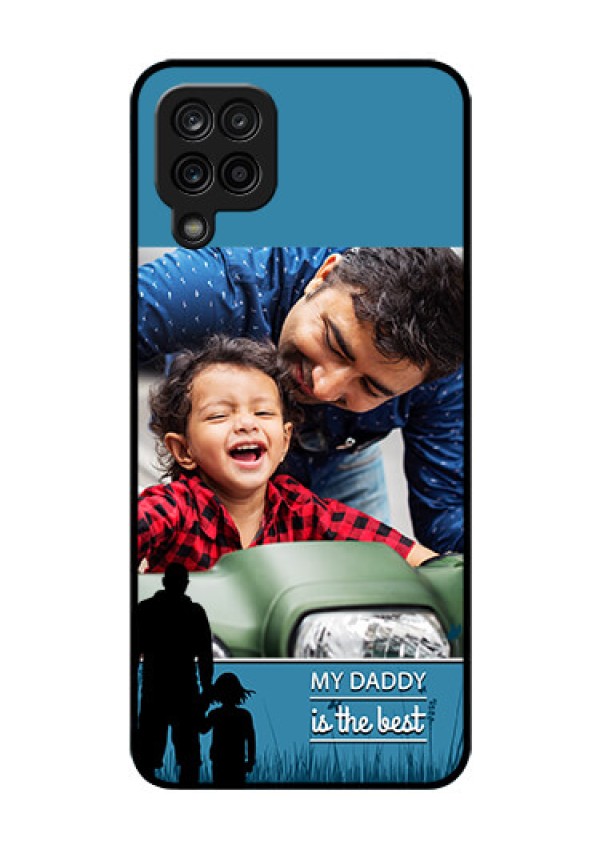 Galaxy F12 Custom Glass Mobile Case - Best dad design 