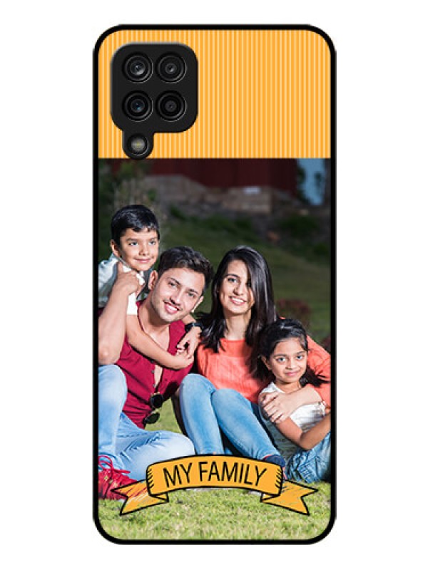 Custom Galaxy F12 Custom Glass Phone Case - My Family Design