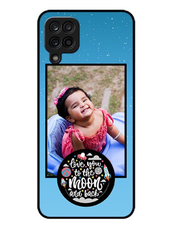 Custom Galaxy F12 Custom Glass Mobile Case - Wave Pattern Colorful Design