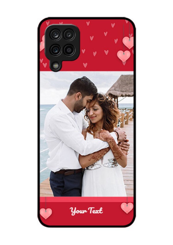 Galaxy F12 Custom Glass Phone Case - Valentines Day Design
