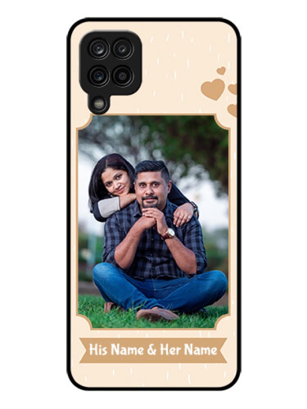 Custom Galaxy F12 Custom Glass Phone Case - with confetti love design 