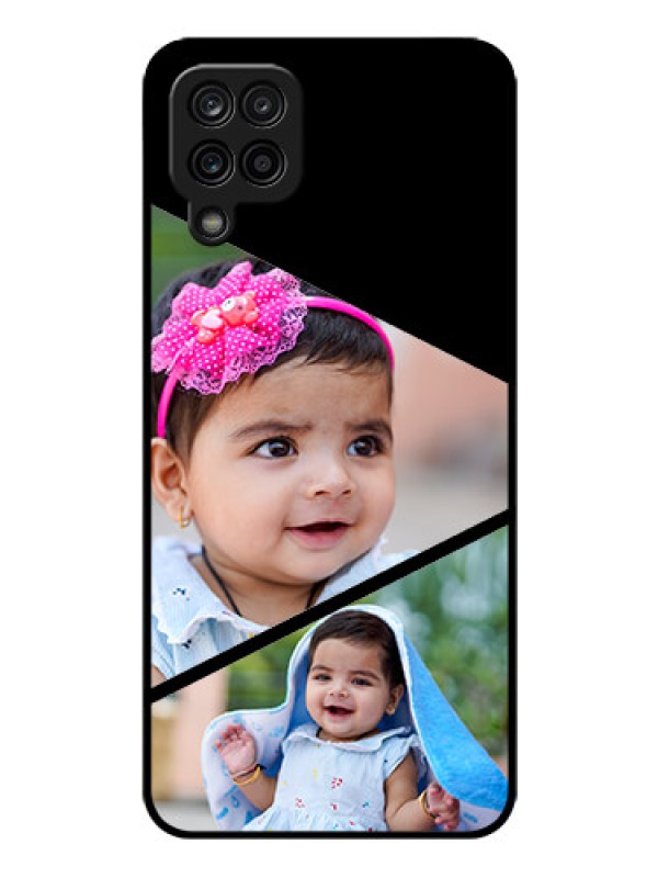 Custom Galaxy F12 Custom Glass Phone Case - Semi Cut Design