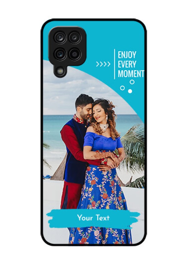 Galaxy F12 Custom Glass Mobile Case - Happy Moment Design