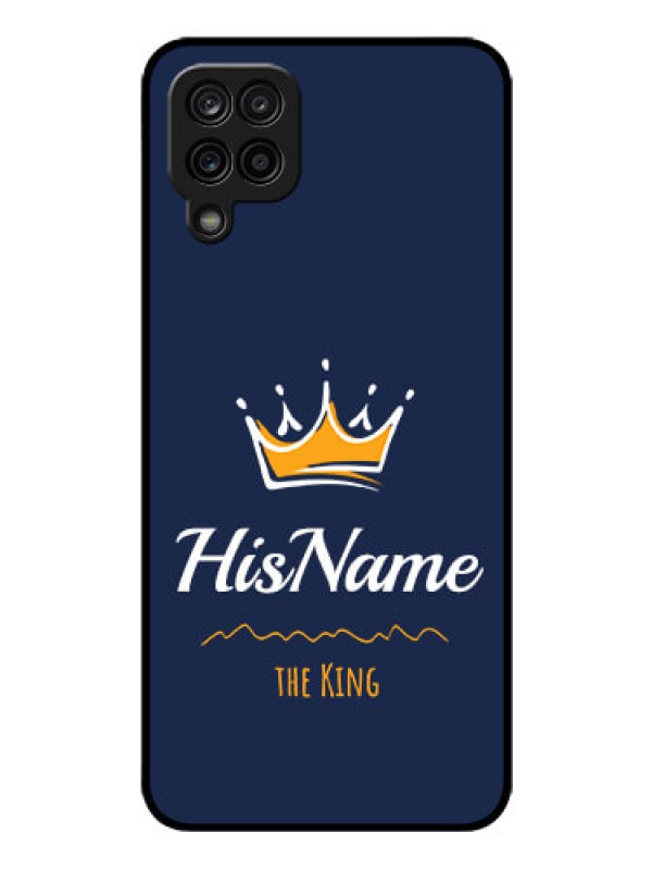 Custom Galaxy F12 Glass Phone Case King with Name