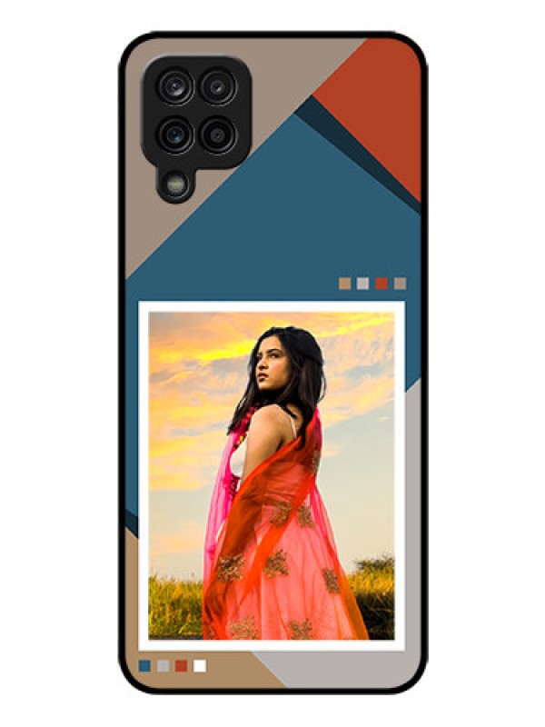 Custom Galaxy F12 Personalized Glass Phone Case - Retro color pallet Design