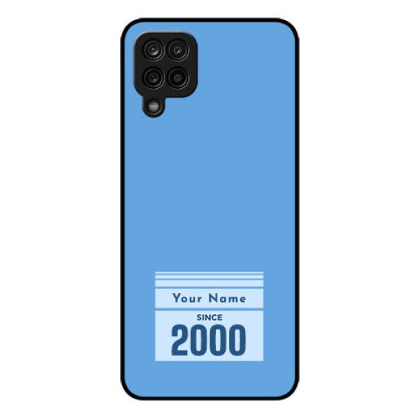 Galaxy F12 Custom Glass Mobile Case - Custom Year of birth Design