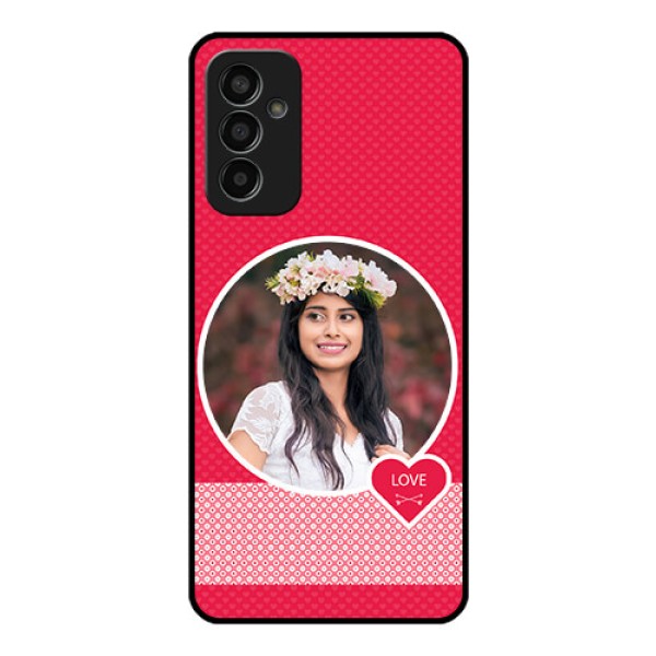 Galaxy F13 Personalised Glass Phone Case - Pink Pattern Design Galaxy F13 Personalised Glass Phone Case - Pink Pattern Design